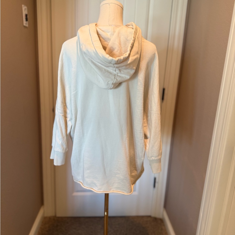 James Perse Off-White Hoodie Sweatshirt - Picture 3 of 4